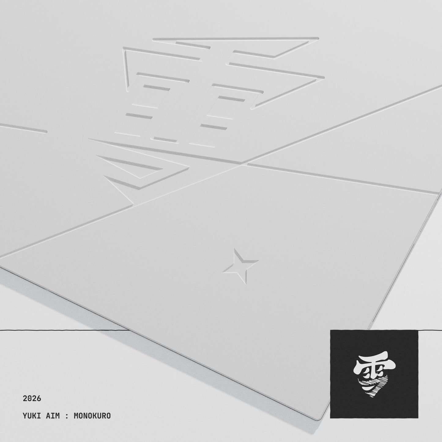Yuki Aim Monokuro Glass Limited Edition Silicone Base Gaming Glass Mousepad Kaca (Hybrid-Speed)