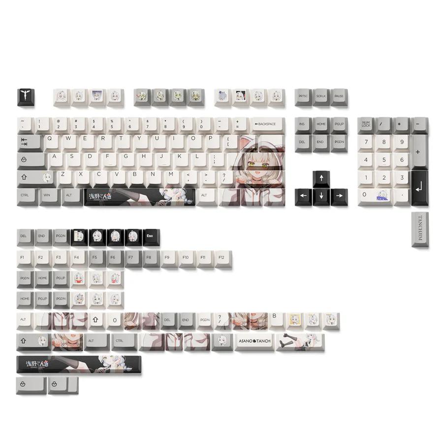 XVX Asano Touch Keycaps Cherry Profile Dye sub PBT Keycap 167-Keys