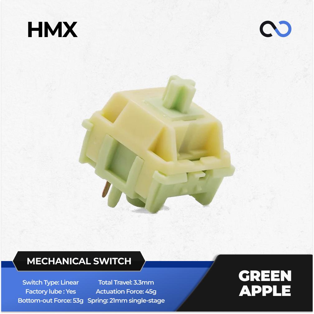 HMX Green Apple Pre-Lubed Mechanical Keyboard PCB Mount Switch (Linear) by Soulcat x SPM