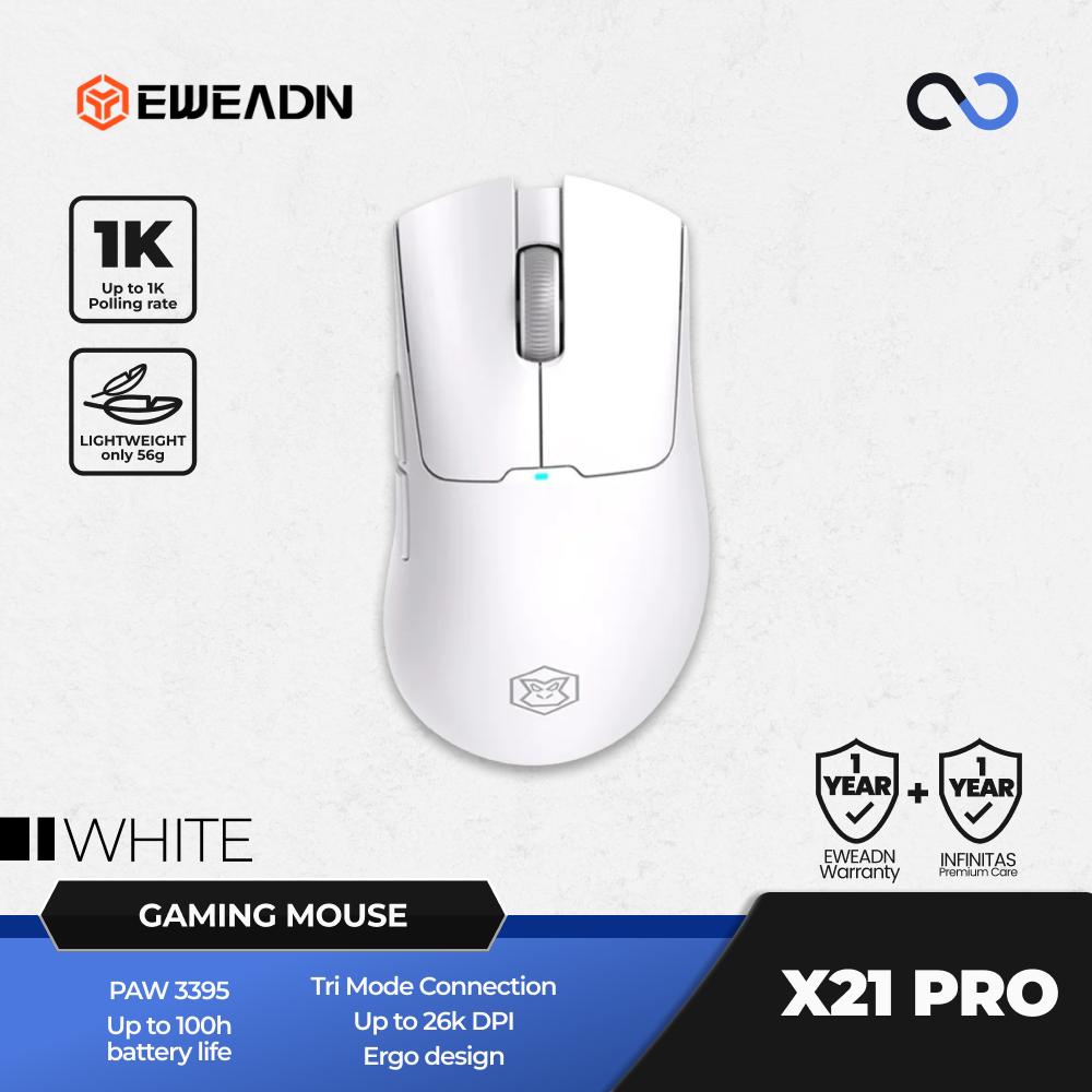 EWEADN X21 Pro Wireless Light Weight Ergonomic PAW3395 Gaming Mouse