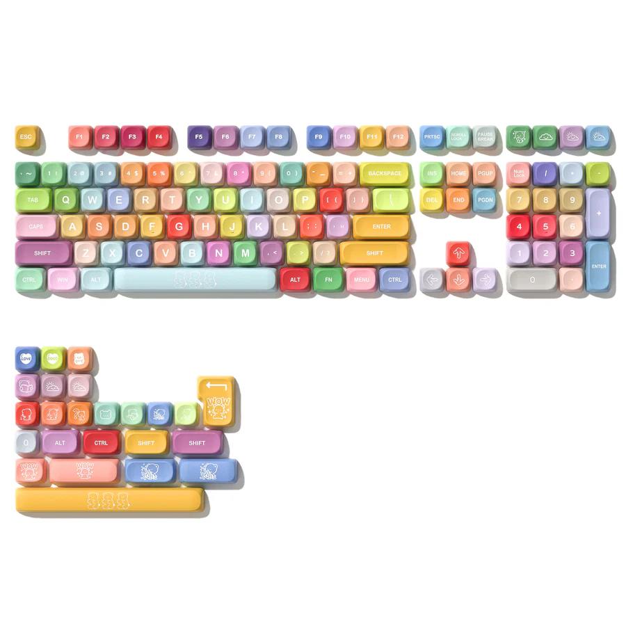 XVX Candy MOA Profile Keycap Dye-Sub PBT Plastic Keycaps (134-Key)