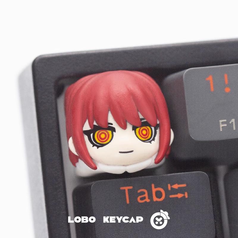 Lobo Makima Chainsaw Man Anime Theme Artisan Keycaps Resin Keycap