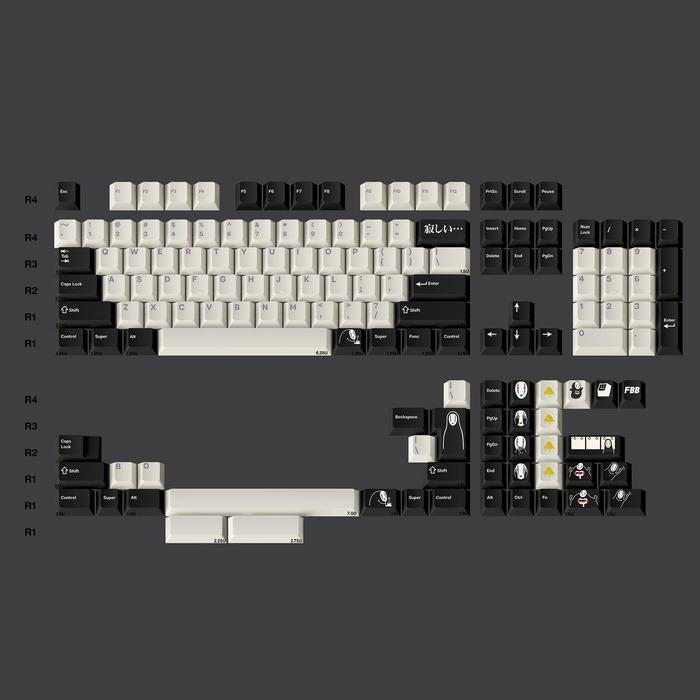FBB No Face Keycaps Cherry Profile PBT Dye Subbed