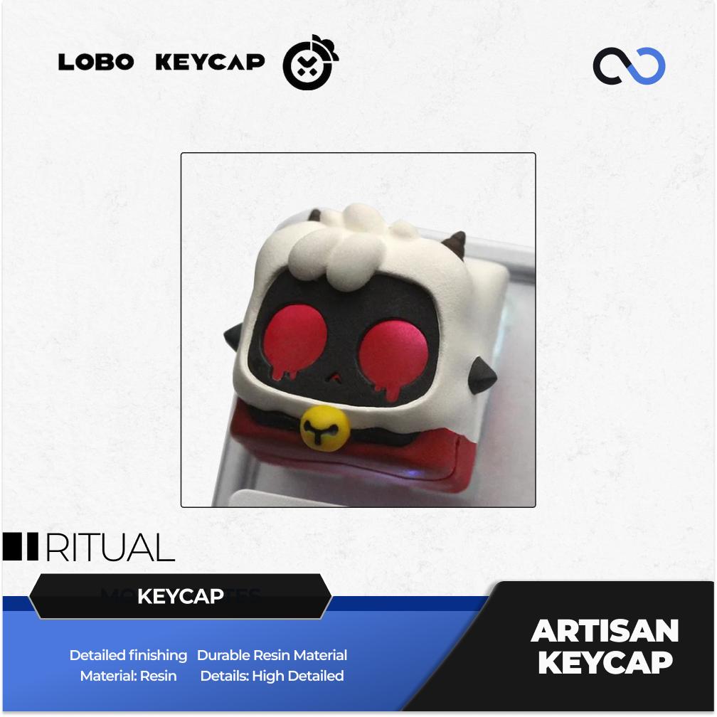 Lobo The Lamb Cult of The Lamb Game Artisan Keycaps Resin Keycap