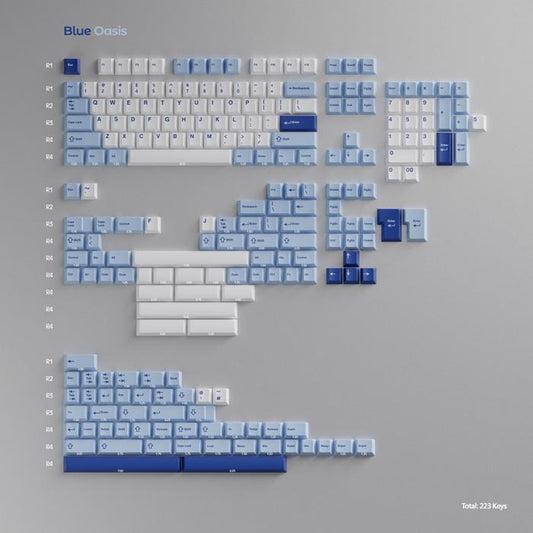 Wuque Studio WS Blue Oasis Doubleshot PBT Keycaps / Keycap