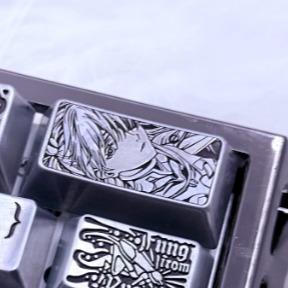 Special Gear Evangelion Anime Theme Artisan Keycaps Metal OEM Profile Keycap