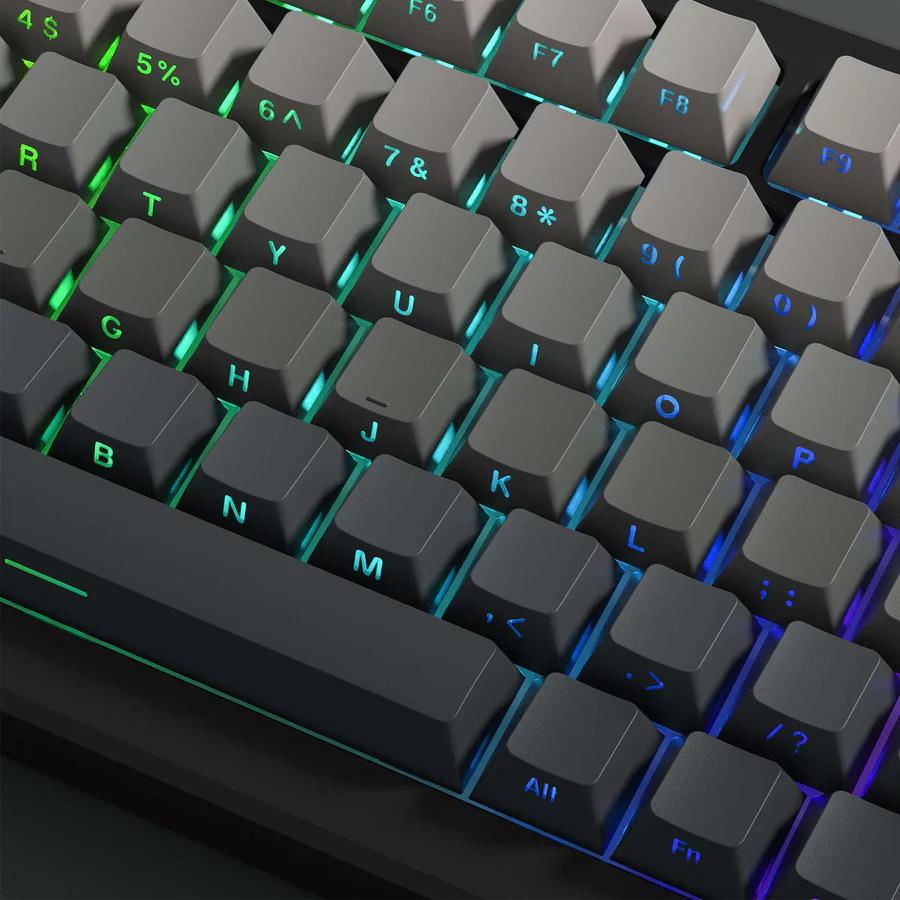 XVX Dark Shadow Gradient Keycaps OEM Side Profile Double Shot Shine Through PBT Keycap 136-Keys