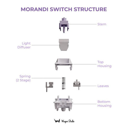 Wuque Studio WS Morandi Pre-Lubed mechanical keyboard switch (Linear)