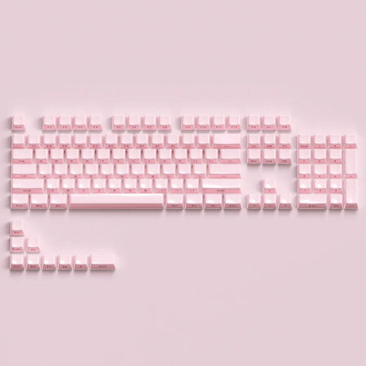 XVX Jelly Pink Keycaps OEM Profile Side-Print Double Shot Shine Through PBT Keycap 113-Keys