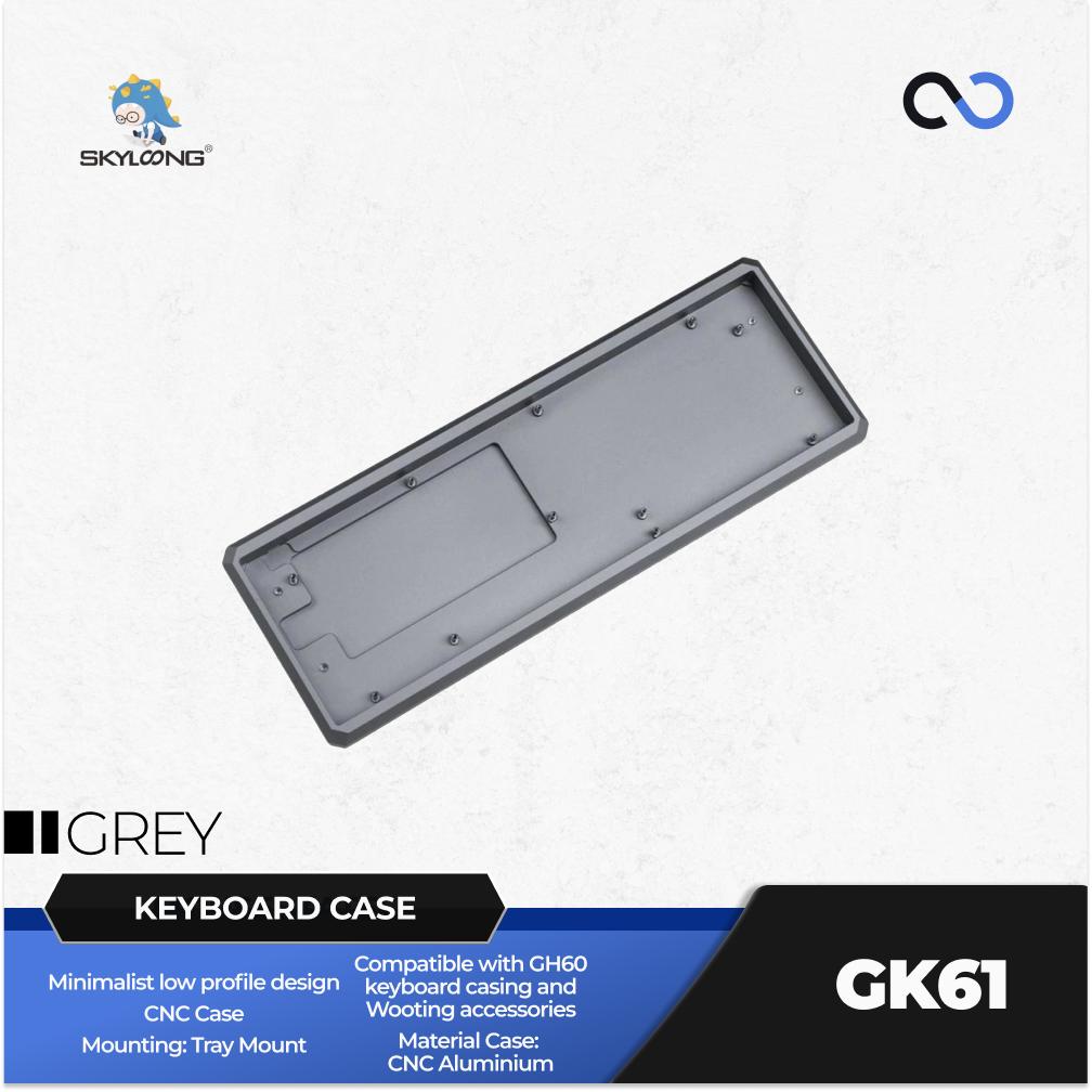 SKYLOONG GK61 Case Custom 60% CNC Aluminum / Acrylic / Wooden Keyboard Case Tray Mount DIY for Wooting 60HE+ / GH60 / TOFU60