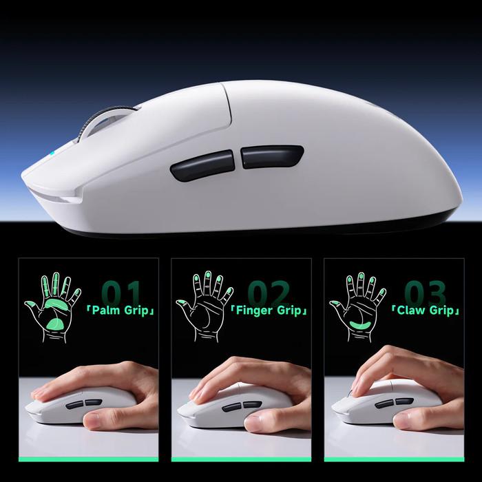 MCHOSE A7 V2 Ultra 8K Wireless Ultra Light Weight PAW3950ti Gaming Mouse GPX Shape