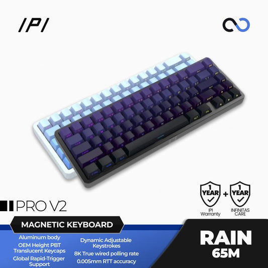 IPI Rain65 M PRO V2 8K Hall Effect Aluminum 65% Keyboard Rapid Trigger SOCD DKS RDT Wooting