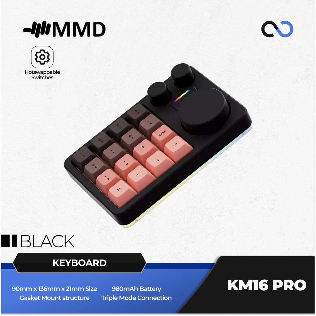 MMD KM16 PRO Aluminum Gasket Mechanical Keyboard for Designer PS PR AI Office Macro pad