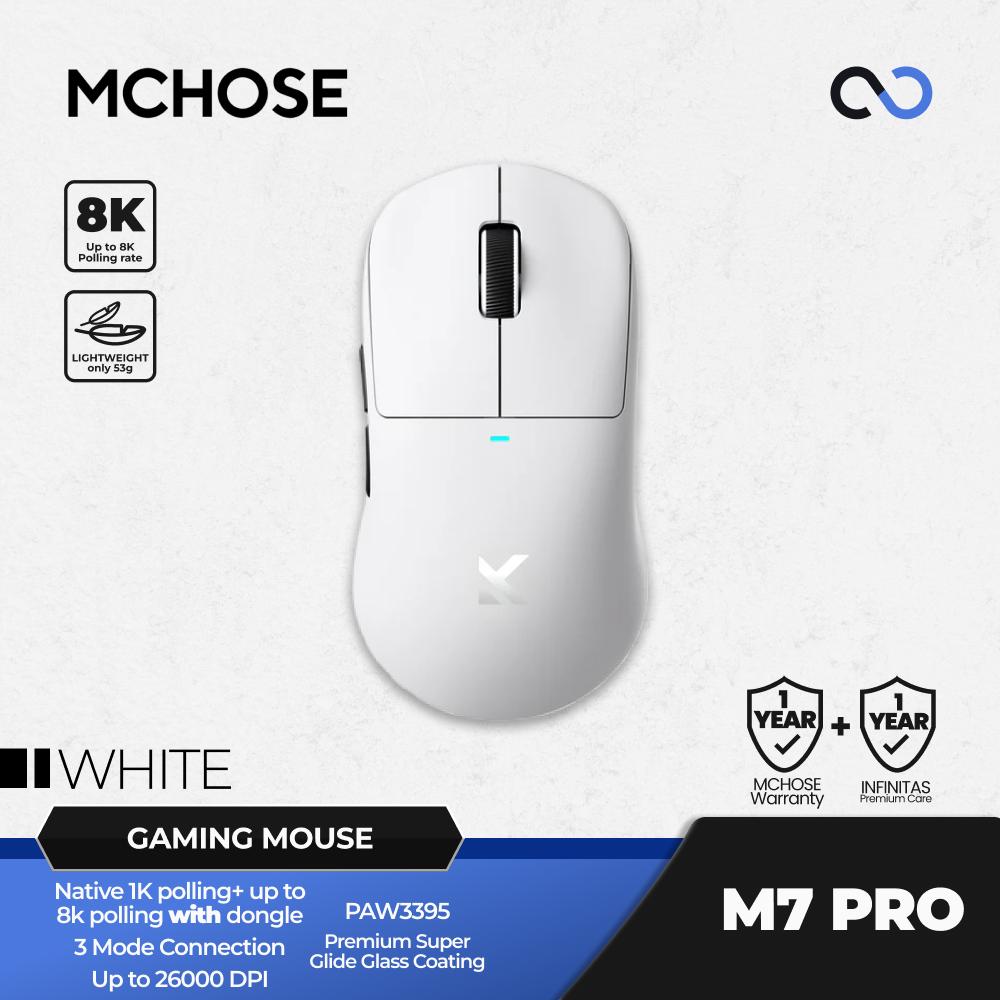 MCHOSE M7 Pro 8K Wireless Ultra Light Weight Gaming Mouse U2 Shape