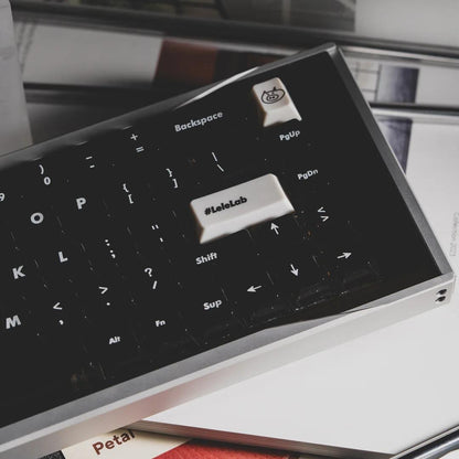 LeleLab Supsup Black / Super X Black Transparent Keycaps Cherry Profile UV Printed ABS Keycap 138-Keys
