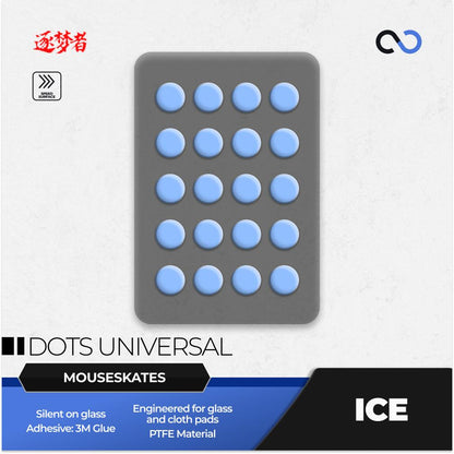 Dream Gamer ICE / Mercury Dots Universal Mouse Feet / Mouse Skate PTFE (Speed)