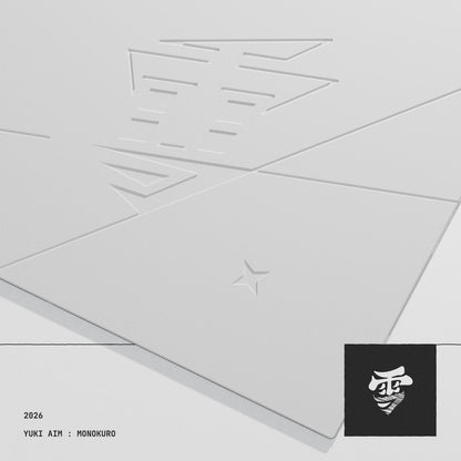 Yuki Aim Monokuro Glass Limited Edition Silicone Base Gaming Glass Mousepad Kaca (Hybrid-Speed)