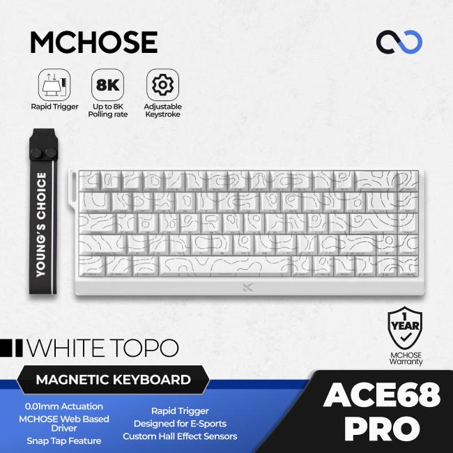 MCHOSE ACE68 E-Sports 8K Hall Effect 65% Keyboard Rapid Trigger SOCD DKS Wooting