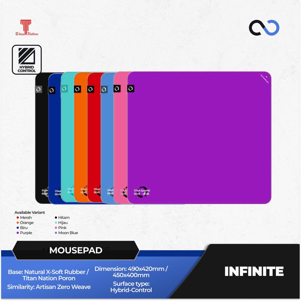 Titan Nation Infinite Poron Base Gaming Mousepad Artisan Zero Clone (Hybrid-Control)