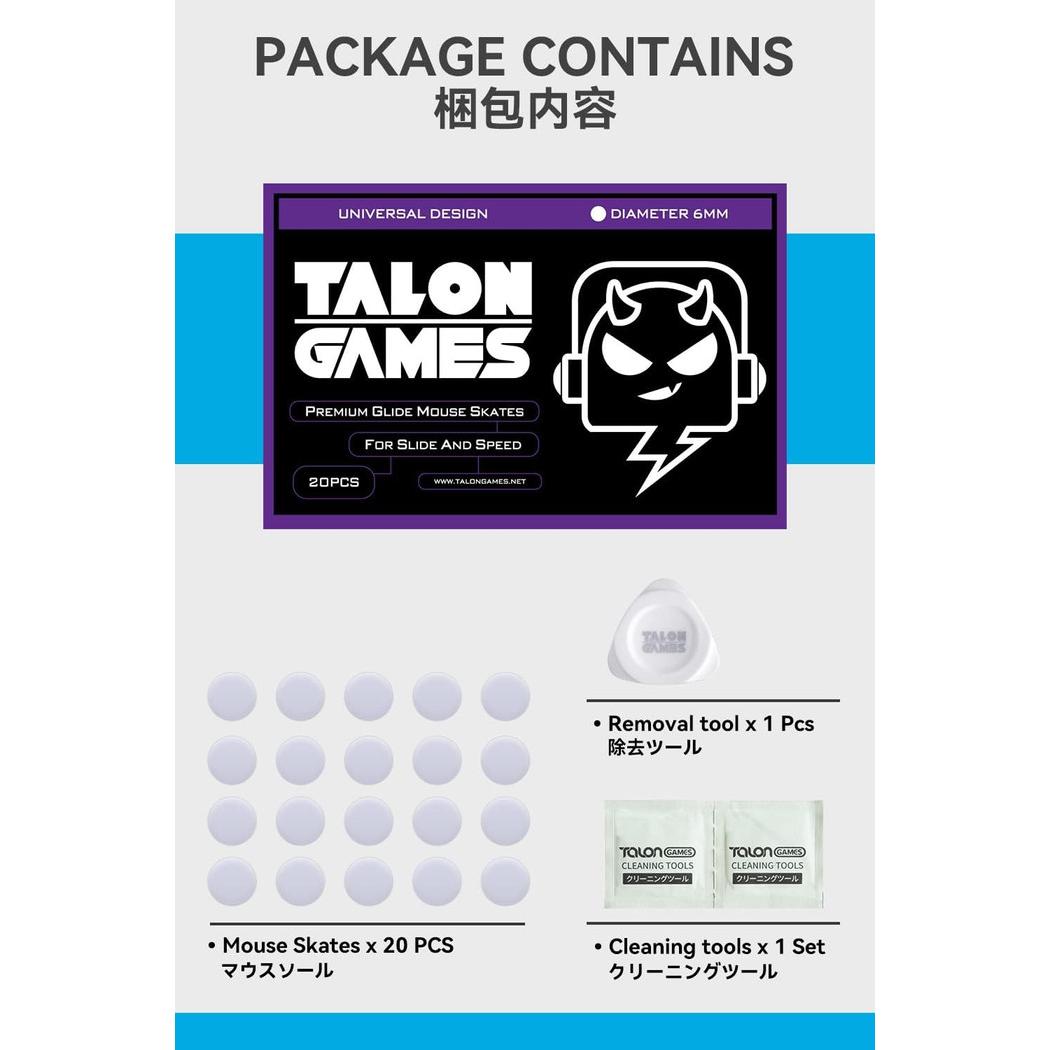 TALONGAMES Grey Donuts Universal Mouse Feet / Mouse Skate PTFE for Cloth Mouse pad (Speed)