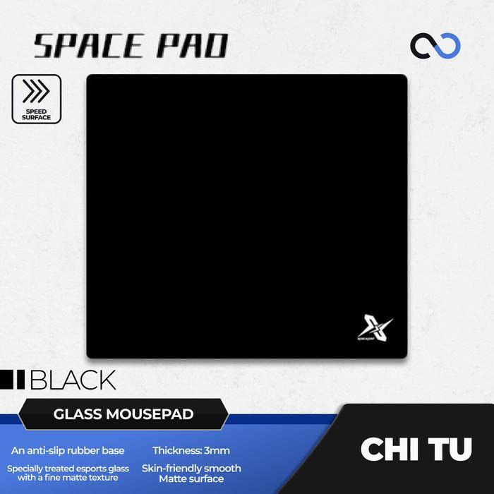 Spacepad Chi Tu V2 Poron Base COATED Tempered Glass Gaming Mousepad Kaca (Speed-Hybrid)