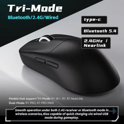 VXE R1 SE+ 1K Wireless Light Weight Ambidextrous PAW3395 SE Gaming Mouse