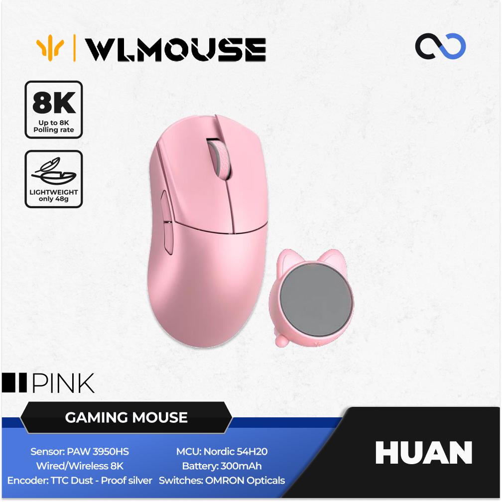 WLMouse Huan 8k Super Light Magnesium Wireless ambidextrous PAW3950HS Gaming Mouse