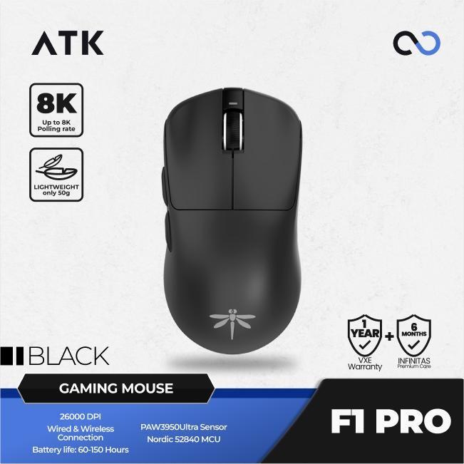 ATK F1 Pro / Pro Max Blazing Sky 8K Wireless Light Weight PAW3950 Gaming Mouse Viper Mini Shape