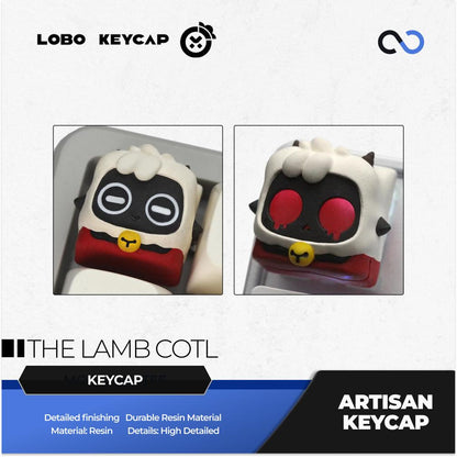Lobo The Lamb Cult of The Lamb Game Artisan Keycaps Resin Keycap