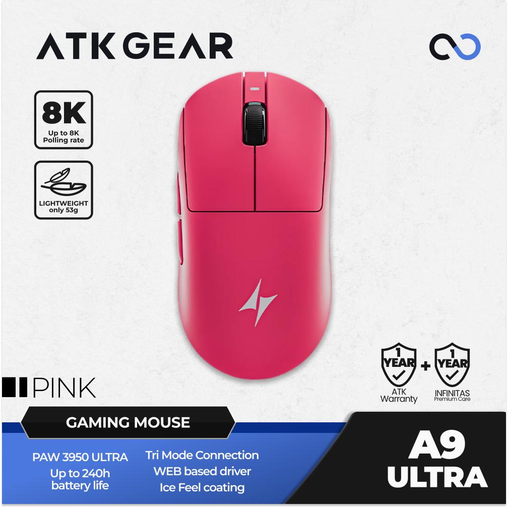 ATK A9 ULTRA 8K Wireless Light Weight PAW3950Ultra Gaming Mouse