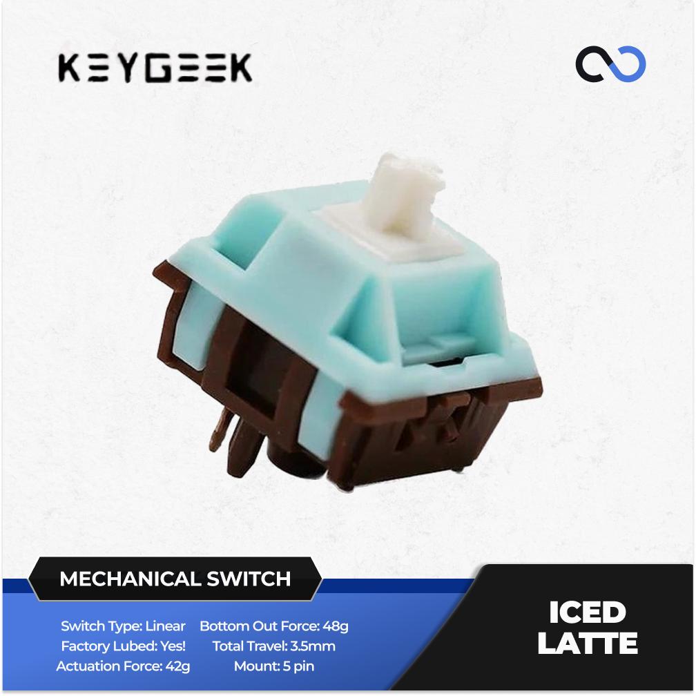 Keygeek Iced Latte Pre-Lubed Mechanical Keyboard PCB Mount Switch (Linear) by Soulcat