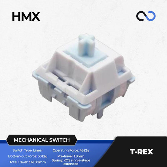 HMX T-Rex Pre-Lubed Mechanical Keyboard PCB Mount Switch (Linear) by QVQ Studio