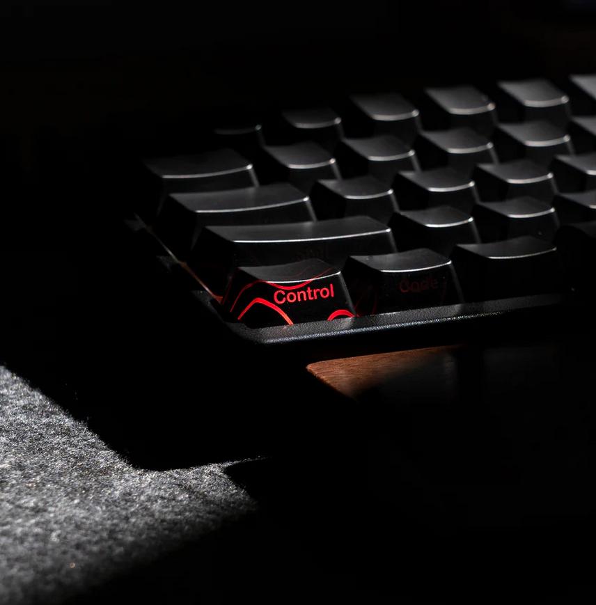 XVX Phantom Black Topographic Keycaps OEM Profile IMD-tech Keycap 118-Keys