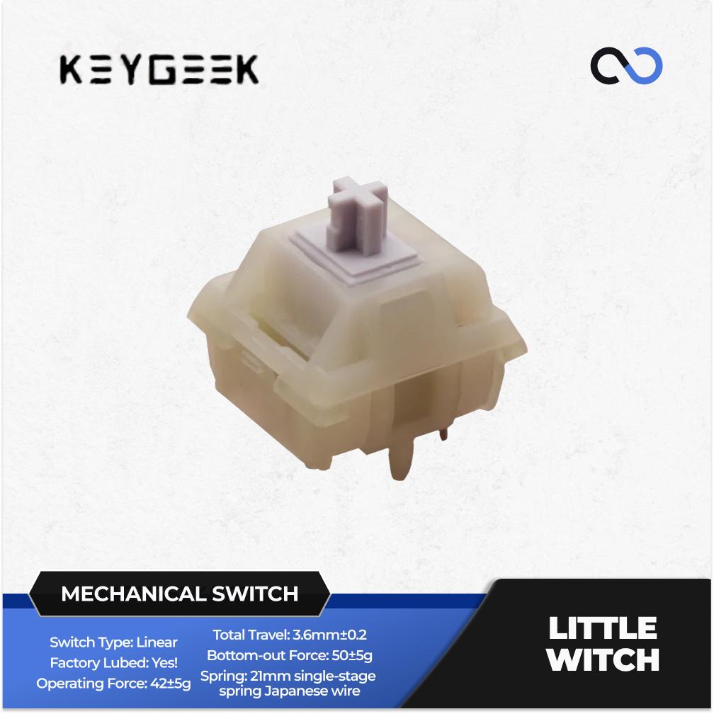 Keygeek Little Witch Pre-Lubed Mechanical Keyboard PCB Mount Switch (Linear) by Dino Lab