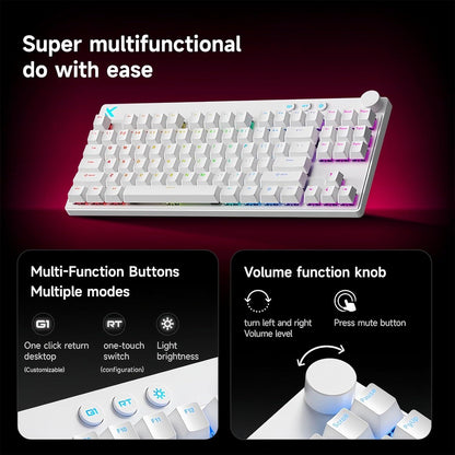 MCHOSE MIX87 E-Sports 8K Hall Effect TKL Magentic Gaming Keyboard Rapid Trigger SOCD DKS Wooting