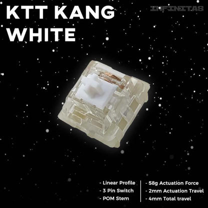 Content KTT Kang White Pre-Lubed Mechanical keyboard switch (Linear)