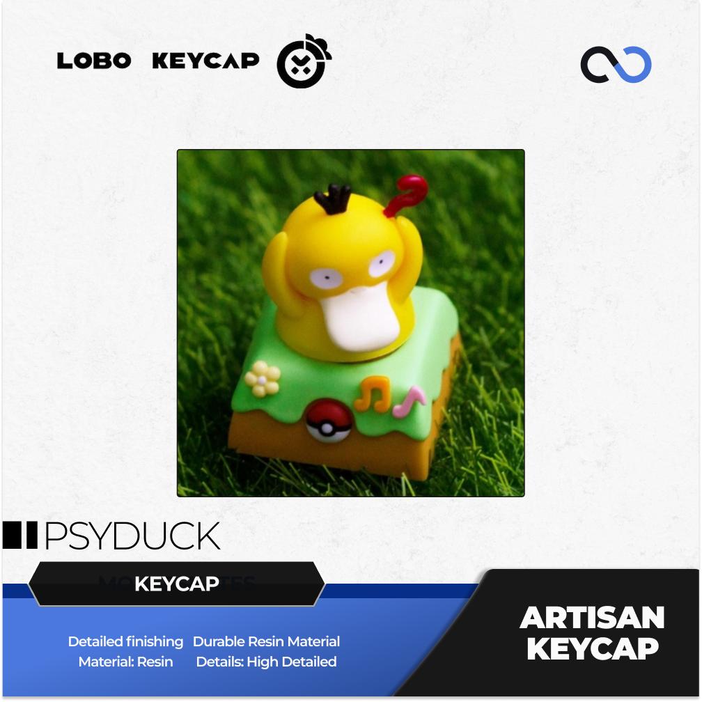 Lobo Psyduck Pokemon Game Artisan Keycaps Resin Keycap