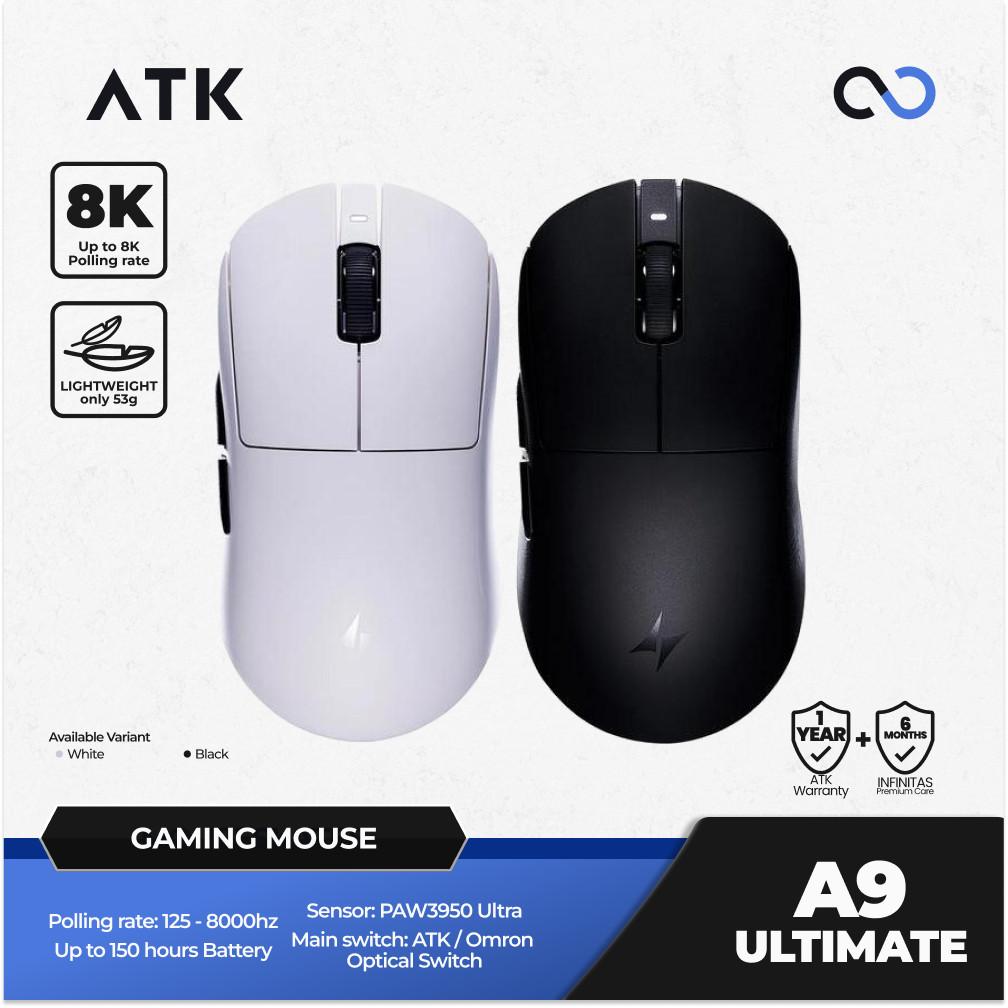 ATK A9 Ultimate 8K Wireless Light Weight PAW3950Ultra Gaming Mouse GPX shape