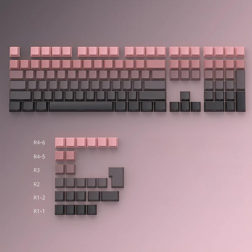 Infinitas Blckbrry Gradient Keycaps Cherry Side Profile Double Shot Shine Through PBT Keycap 136-Keys