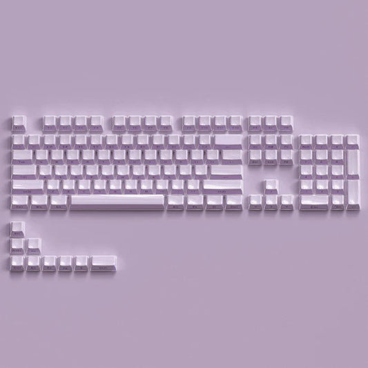 XVX Jelly Purple Translucent Keycaps OEM Profile Side-Print Double Shot Shine Through PBT Keycap 113-Keys