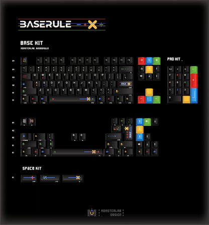 MONSTER LAB Base & Rule Keycaps Cherry Profile Dye Sub PBT Keycap 175-Keys