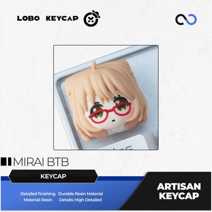 Lobo Mirai Beyond the Boundary Kyoukai no Kanata Anime Artisan Keycaps Resin Keycap