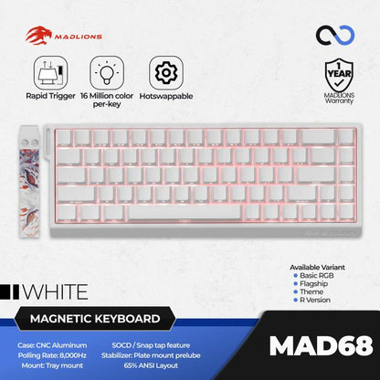 MADLIONS MAD68 V2 HE 8K Hall Effect 65% Keyboard Rapid Trigger SOCD DKS RDT Wooting Fierce Gaming Gear