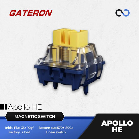 Gateron Apollo Gaming Magnetic Hall Effect Keyboard switch (Linear)