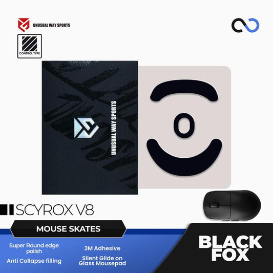 Unusual Way Sports Black Fox Scyrox V6 Gaming Mouse Feet / Mouse Skate UHMW-PE (Control)