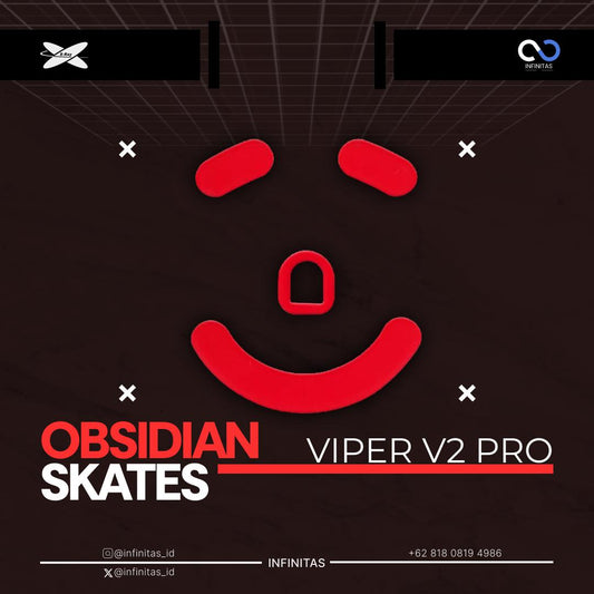 XRaypad Obsidian Razer Viper V2 Pro PTFE Mouse Feet / Mouse Skate for Glass pad (Control)