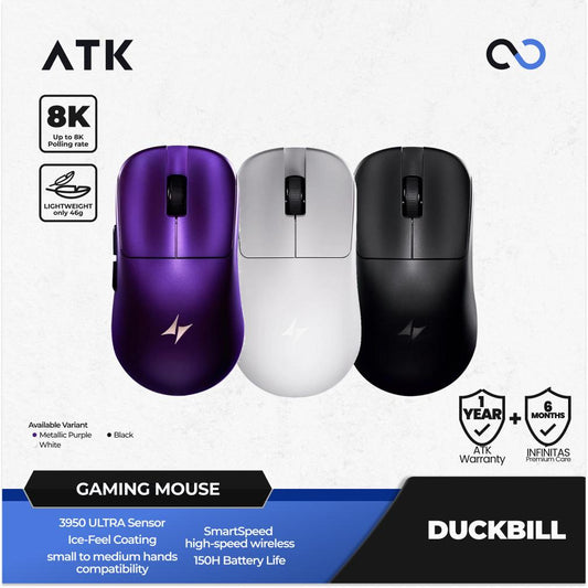 ATK Duckbill Ultra 8K Wireless Light Weight PAW3950 ULTRA Gaming Mouse