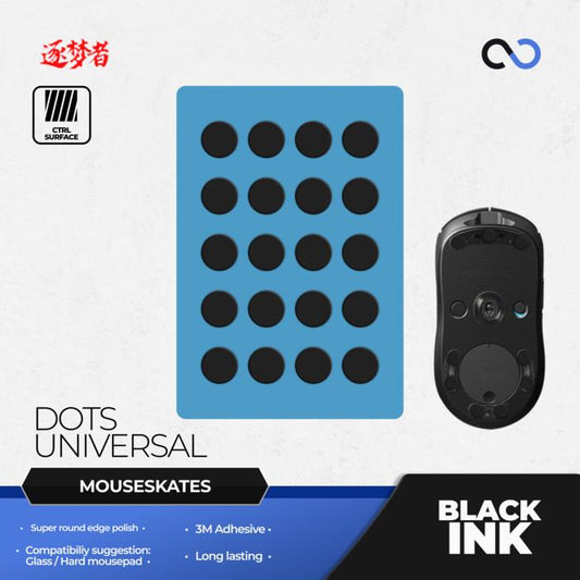 Dream Gamer Jupiter / Black Ink Dots Universal Mouse Feet / Mouse Skate PTFE (Control)