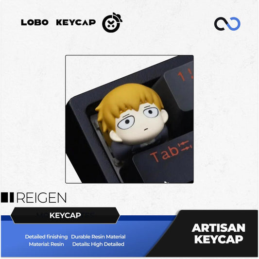 Lobo Reigen Mob Psycho 100 Anime Artisan Keycaps Resin Keycap