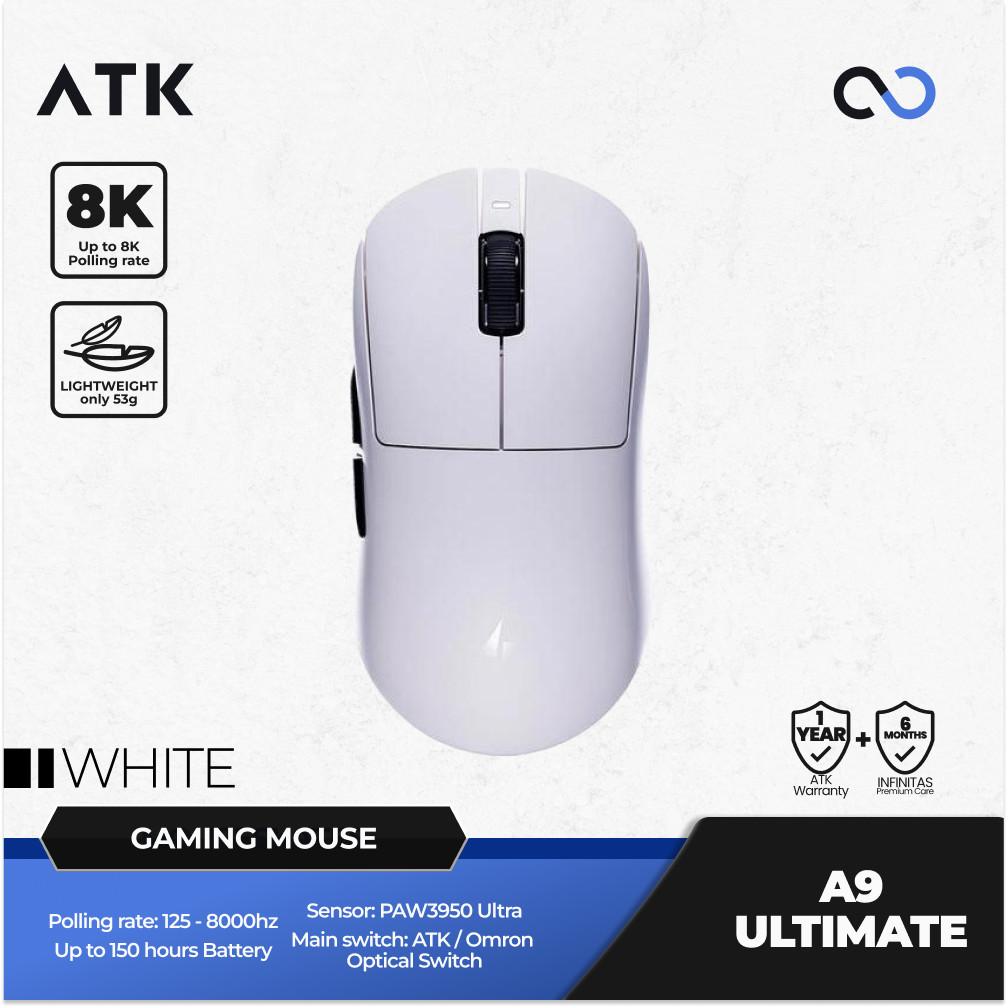 ATK A9 Ultimate 8K Wireless Light Weight PAW3950Ultra Gaming Mouse